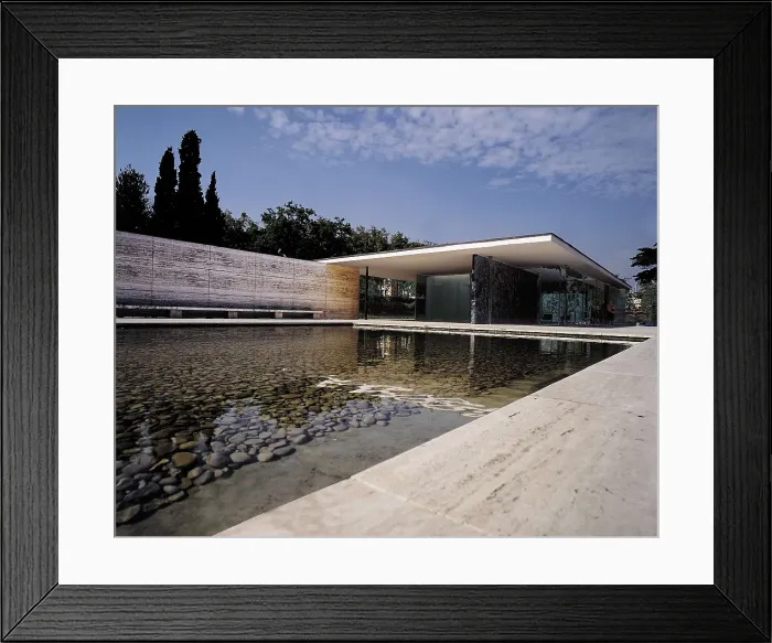 Framed Print : MIES VAN DER ROHE, Ludwig (1886-1969). German Pavilion. 1929. SPAIN. CATALONIA. Barcelona. Montjuic. Bauhaus. Architecture. AISA / Everett Collection - Image has fine art copyright Framed Print : MIES VAN DER ROHE, Ludwig (1886-1969). German Pavilion. 1929. SPAIN. CATALONIA. Barcelona. Montjuic. Bauhaus. Architecture. AISA / Everett Collection - Image has fine art copyright