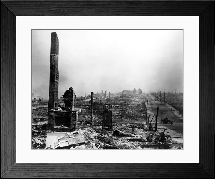Framed Print : San Francisco, Aftermath of Earthquake and fire, Nob Hill, corner of Van Hess and Washington Sts. 4 / 24 / 06. Courtesy: CSU Archives / Everett Collection Framed Print : San Francisco, Aftermath of Earthquake and fire, Nob Hill, corner of Van Hess and Washington Sts. 4 / 24 / 06. Courtesy: CSU Archives / Everett Collection