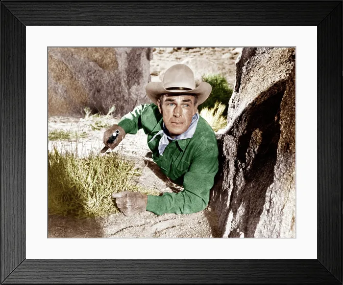 Framed Print : SEVEN MEN FROM NOW, Randolph Scott, 1956