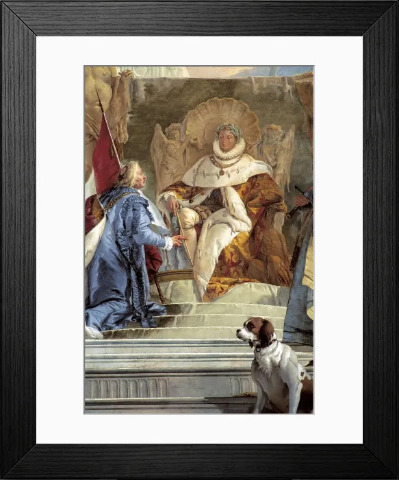 Framed Print : TIEPOLO, Giovanni Battista (1696-1770). The Investiture of Herold as Duke of Franconia. 1751. GERMANY. Wrzburg. Royal Palace. Decoration of the Imperial Hall ceiling