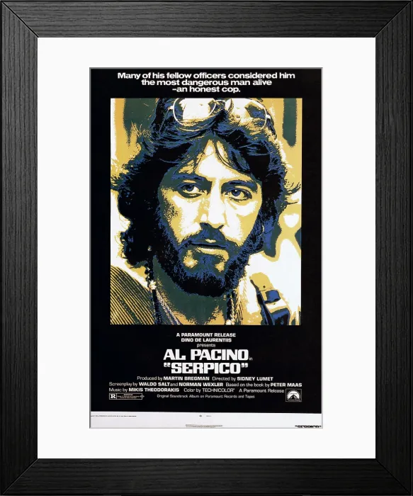 Framed Print : SERPICO, Al Pacino, 1973