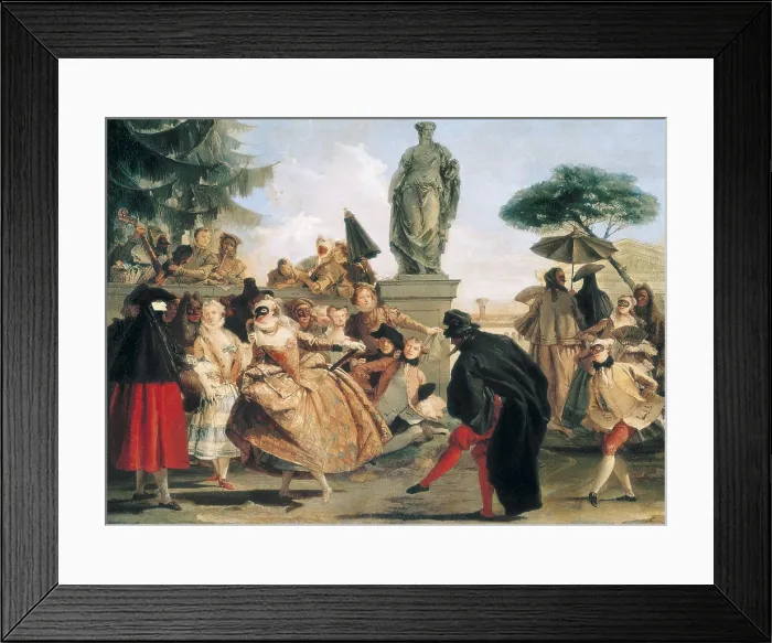 Framed Print : TIEPOLO, Giovanni Domenico (1727-1804). The Minuet. 1756. Bequest of Francesc Camb. Oil on canvas. SPAIN. Barcelona. National Art Museum of Catalonia