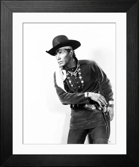 Framed Print : FOUR GUNS TO THE BORDER, Jay Silverhels, 1954 Framed Print : FOUR GUNS TO THE BORDER, Jay Silverhels, 1954