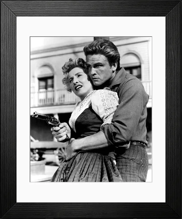 Framed Print : FORTY GUNS, Barbara Stanwyck, John Ericson, 1957, TM and Copyright (c) 20th Century-Fox Film Corp. All Rights Reserved