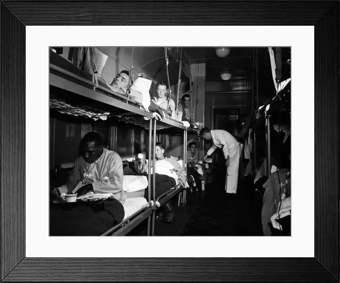 Framed Print : The wounded being cared for aboard the hospital train, December 8, 1943. Courtesy: CSU Archives / Everett Collection Framed Print : The wounded being cared for aboard the hospital train, December 8, 1943. Courtesy: CSU Archives / Everett Collection