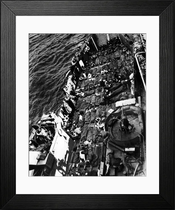 Framed Print : Wounded U.S. and British soldiers being taken away from the capture of Cherbourg, June 28, 1944. Courtesy: CSU Archives / Everett Collection