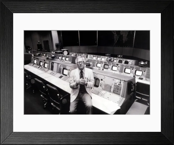 Framed Print : Ray Bradbury at NASA control room, 1979.. Courtesy: CSU Archives  /  Everett Collection