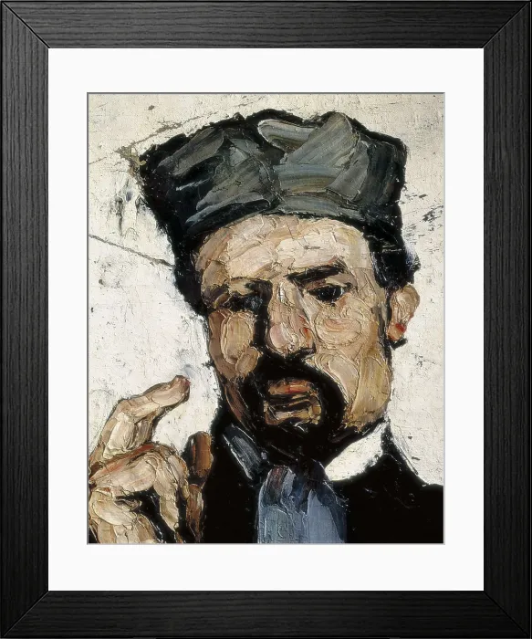 Framed Print : CEZANNE, Paul (1839-1906). Uncle Dominique as a Lawyer. ca. 1866. Detail of the face. Post-Impressionism. Oil on canvas. FRANCE. Paris. Muse d'Orsay (Orsay Museum)