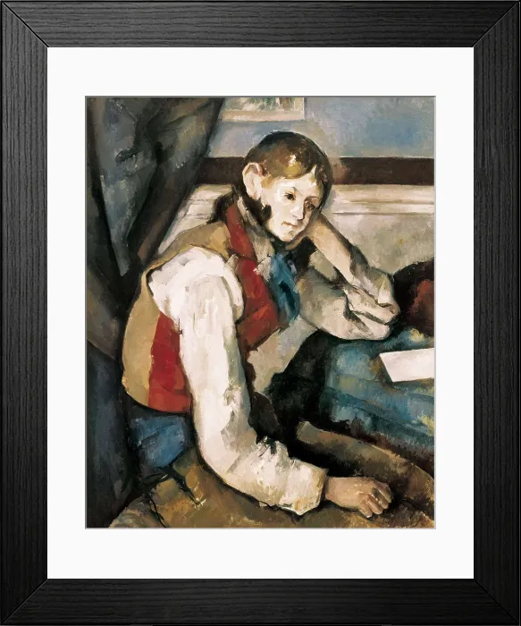 Framed Print : CEZANNE, Paul (1839-1906). The Boy in the Red Waistcoat. 1894. Post-Impressionism. Oil on canvas. SWITZERLAND. Zurich. Foundation EG Buhrle Collection Framed Print : CEZANNE, Paul (1839-1906). The Boy in the Red Waistcoat. 1894. Post-Impressionism. Oil on canvas. SWITZERLAND. Zurich. Foundation EG Buhrle Collection