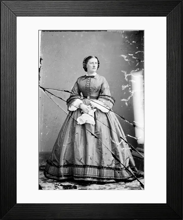 Framed Print : Harriet Lane, niece of James Buchanan; acted as First Lady during his term as President. ca. 1855-1865