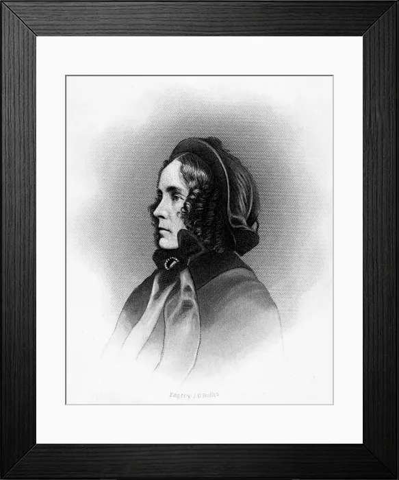 Framed Print : Mrs. Franklin Pierce, engraved by JC Butte. ca. 1850's Framed Print : Mrs. Franklin Pierce, engraved by JC Butte. ca. 1850's