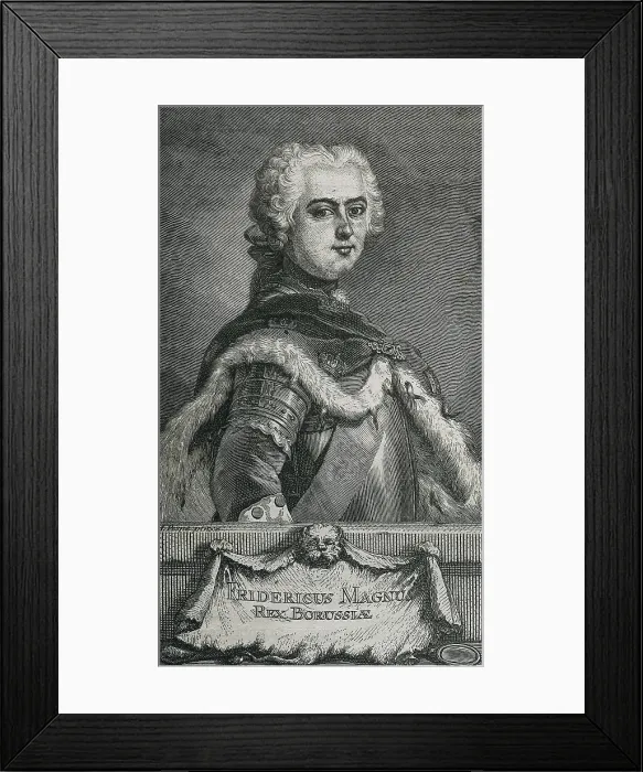 Framed Print : FREDERICK II 'the Geat' (1712-1786). Etching. AISA / Everett Collection**US SALES ONLY**