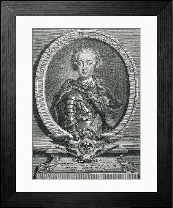 Framed Print : FREDERICK II 'the Geat' (1712-1786). Etching. AISA / Everett Collection**US SALES ONLY**