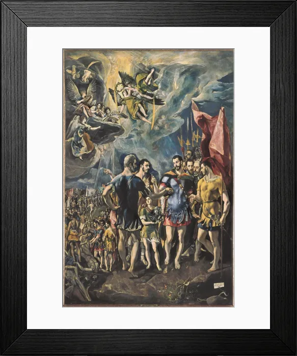 Framed Print : GrecoDomnikos Theotokpouloscalled El (1541-1614). The Martyrdom of Saint Maurice and the Theban Legion. 1580 - 1582. SPAIN. San Lorenzo de El Escorial