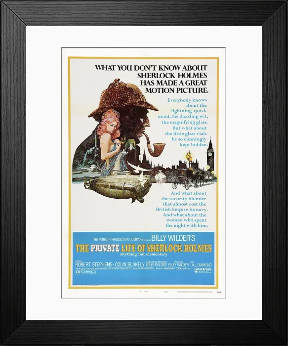 Framed Print : THE PRIVATE LIFE OF SHERLOCK HOLMES, US poster art, 1970 Framed Print : THE PRIVATE LIFE OF SHERLOCK HOLMES, US poster art, 1970
