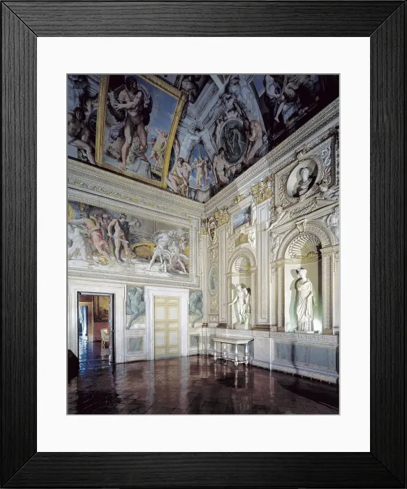 Framed Print : ITALY. Rome. Farnese Palace. Ceiling of the Carracci Galleryroom decorated from 1592 with the frescoes by the brothers Agostino and Annibale Carracci Framed Print : ITALY. Rome. Farnese Palace. Ceiling of the Carracci Galleryroom decorated from 1592 with the frescoes by the brothers Agostino and Annibale Carracci