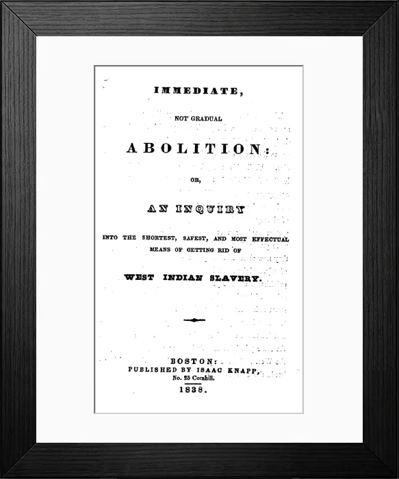 Framed Print : Slavery. An abolitionist book