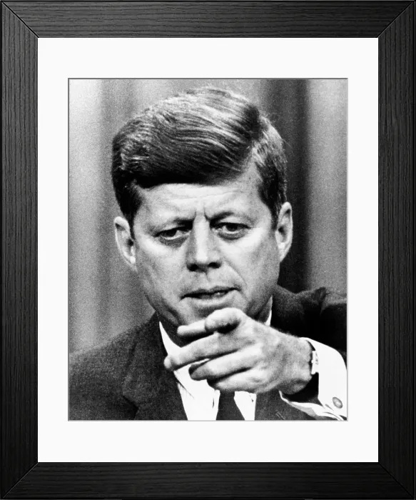 Framed Print : President Kennedy pointing to a reporter during a Press conference. 11-14-1963 Courtesy: CSU Archives / Everett Collection