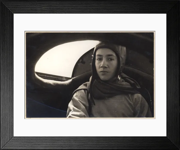 Framed Print : Anne Morrow Lindbergh inside the rear cockpit of the modified Lockheed Sirius during the Arctic air-route survey mission in 1933 Framed Print : Anne Morrow Lindbergh inside the rear cockpit of the modified Lockheed Sirius during the Arctic air-route survey mission in 1933