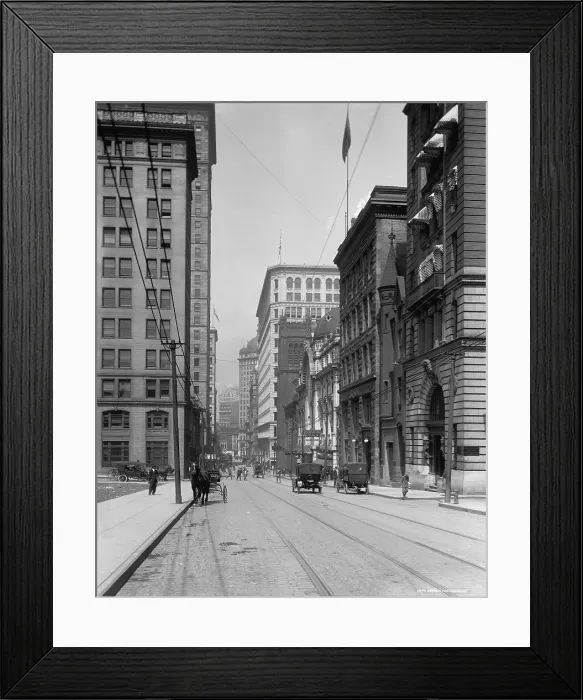Framed Print : Pittsburgh. Sixth Avenue above Nixon Theatre, Pittsburgh, PA. ca. 1920