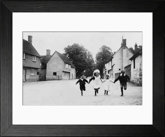 Framed Print : Children coming home from school, 1880s