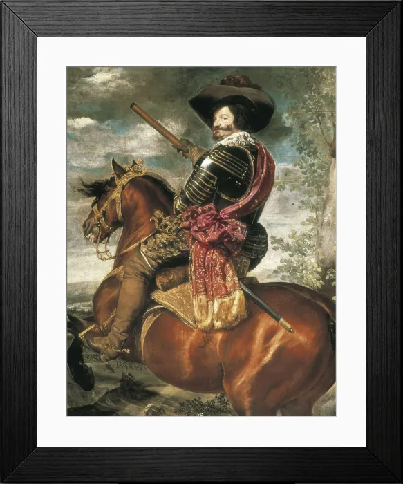Framed Print : VELAZQUEZ, Diego Rodrguez de Silva (1599-1660). Equestrian portrait of the Count-Duke of Olivares, Gaspar de Guzmn y Pimentel. 1634. Detail. Baroque art. Oil on canvas. SPAIN Framed Print : VELAZQUEZ, Diego Rodrguez de Silva (1599-1660). Equestrian portrait of the Count-Duke of Olivares, Gaspar de Guzmn y Pimentel. 1634. Detail. Baroque art. Oil on canvas. SPAIN