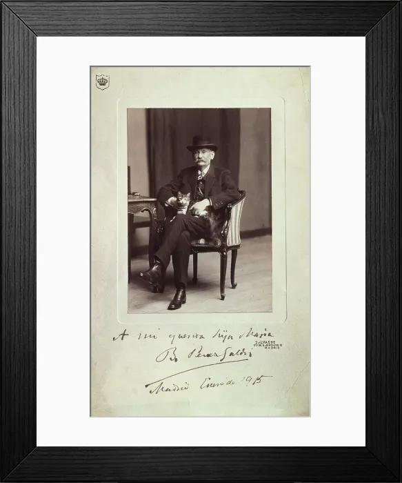Framed Print : PEREZ GALDOS, Benito (1843-1920). Portrait of Perez Galdos taken in Madrid in January 1915. AISA / Everett Collection**US SALES ONLY**