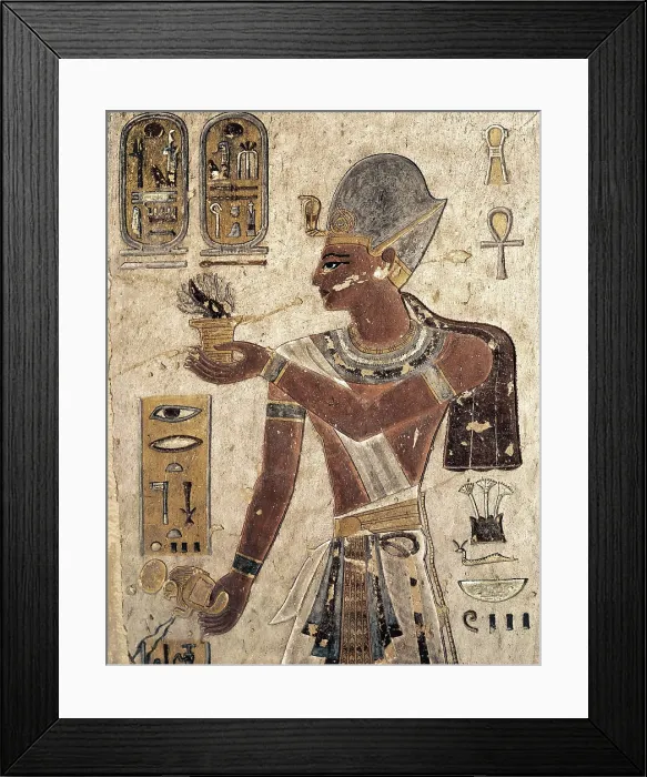 Framed Print : Tomb Of Amon-her-Khopechef. EGYPT. Dayr al-Bahri. Valley of the Queens. Tomb Of Amon-her-Khopechef. Pharaoh Ramses III, father of prince Amon-her-Khopechef. Egyptian art