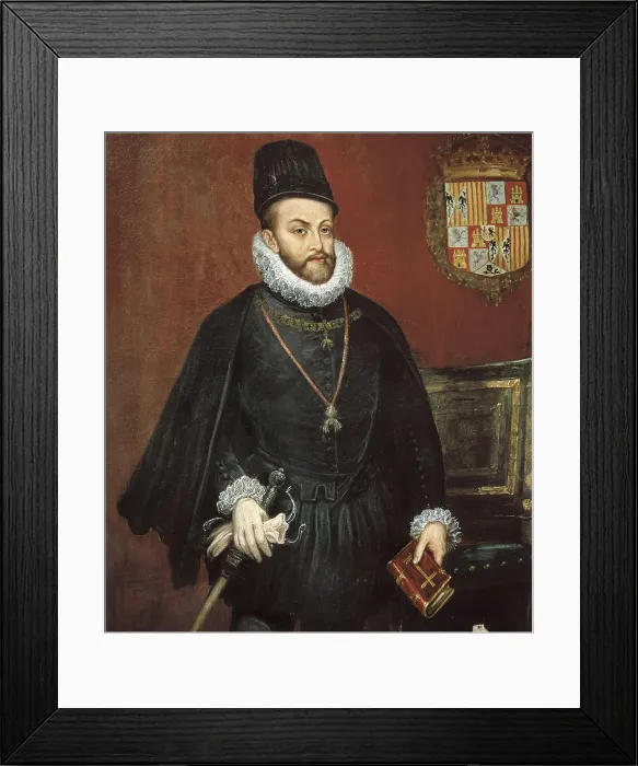 Framed Print : PHILIP II of Spain (1527-1598). Detail. Oil on canvas. Private Collection. AISA / Everett Collection**US SALES ONLY**