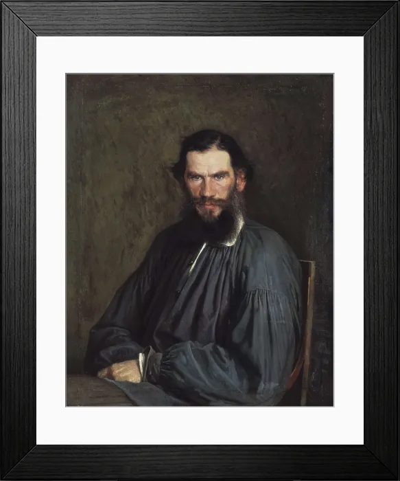 Framed Print : KRAMSKOI, Ivan Nikolaevich (1837-1887). Portrait of Leon Tolstoy. 1873. Oil on canvas. RUSSIA. Moscow. Tretyakov Gallery. AISA / Everett Collection**US SALES ONLY**