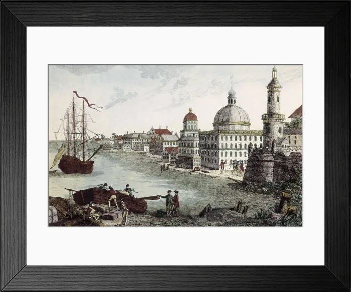Framed Print : Canada. Quebec. The city and the Saint Lawrence river (1719). Litography. AISA / Everett Collection**US SALES ONLY** Framed Print : Canada. Quebec. The city and the Saint Lawrence river (1719). Litography. AISA / Everett Collection**US SALES ONLY**