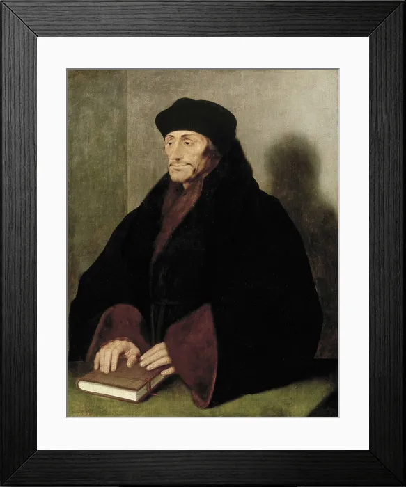Framed Print : HOLBEIN, Hans, 'the Younger' (1497-1547); Erasmus, Desiderius Erasmus Roterdamus (1469-1539). Portrait of Erasmus executed after Hans Holbein 'The Younger'