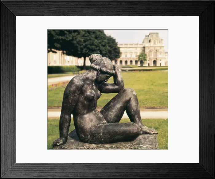Framed Print : MAILLOL, Aristide (1861-1944). La Mediterrane or La Pense. 1905. FRANCE. Paris. Tuileries Palace Gardens. Sculpture on bronze