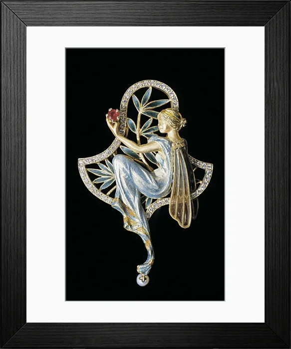 Framed Print : MASRIERA I ROSES, Llus (1872-1958). Hanging brooch with insect woman. 1912. SPAIN. Barcelona. Bags Jewelry. Catalan modernist pendant. Modernism. Jewelry Framed Print : MASRIERA I ROSES, Llus (1872-1958). Hanging brooch with insect woman. 1912. SPAIN. Barcelona. Bags Jewelry. Catalan modernist pendant. Modernism. Jewelry