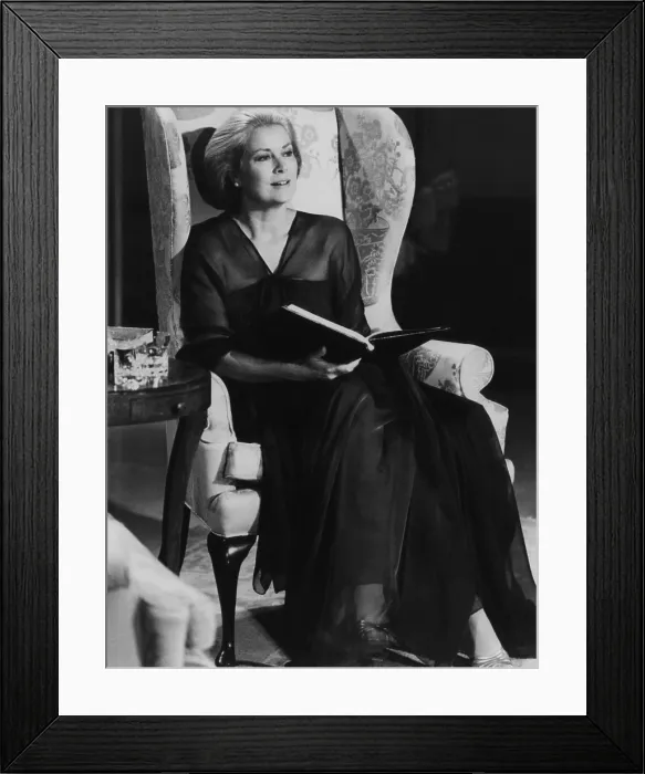 Framed Print : Princess Grace of Monaco, Giving a poetry reading to be aired on television, December 22, 1980.. Courtesy: CSU Archives  /  Everett Collection