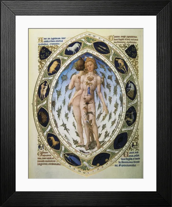 Framed Print : LIMBOURGJean (ca. 1370-1416); LIMBOURGHerman (ca. 1370-1416); LimburgPol de (?-h.1416). The Richly decorated Hours of the Duke of Berry. ca. 1440. Illustration