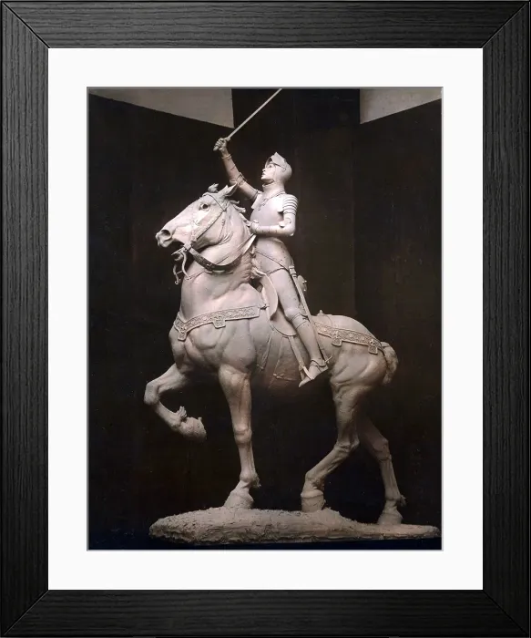 Framed Print : Joan of Arc, Statue of Jeanne d'Arc, by Anna V. Hyatt Huntington, 1915