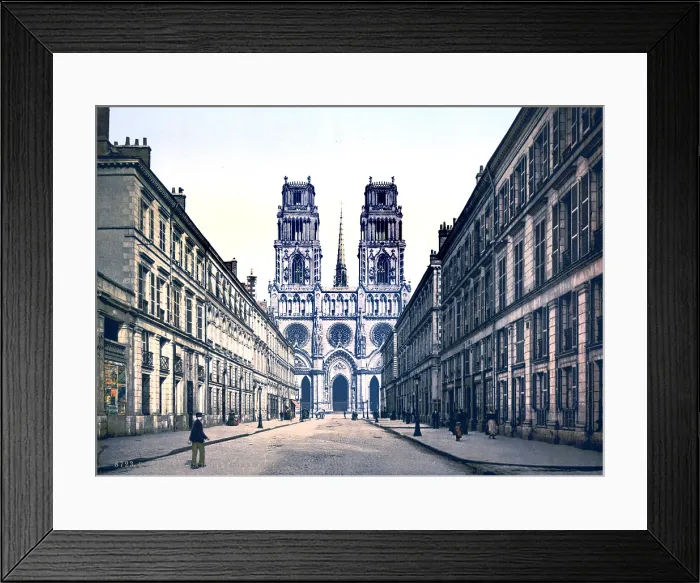 Framed Print : Joan of Arc Street, Orleans, France, photochrom, 1890-1900 Framed Print : Joan of Arc Street, Orleans, France, photochrom, 1890-1900