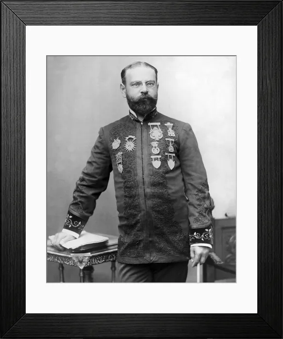Framed Print : John Philip Sousa (1854-1932), American composer, phtograph by Aime Dupont, New York, 1895