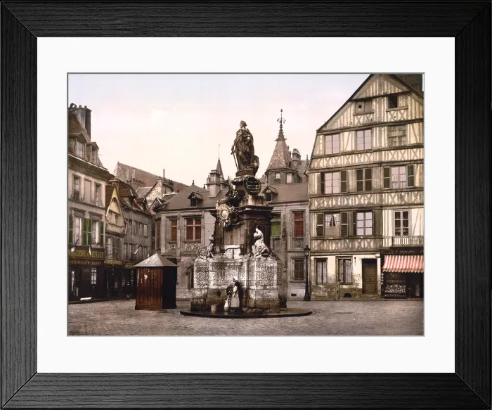 Framed Print : Joan of Arc, Place de la Pucelle, Rouen, France, photochrom, 1890-1900 Framed Print : Joan of Arc, Place de la Pucelle, Rouen, France, photochrom, 1890-1900