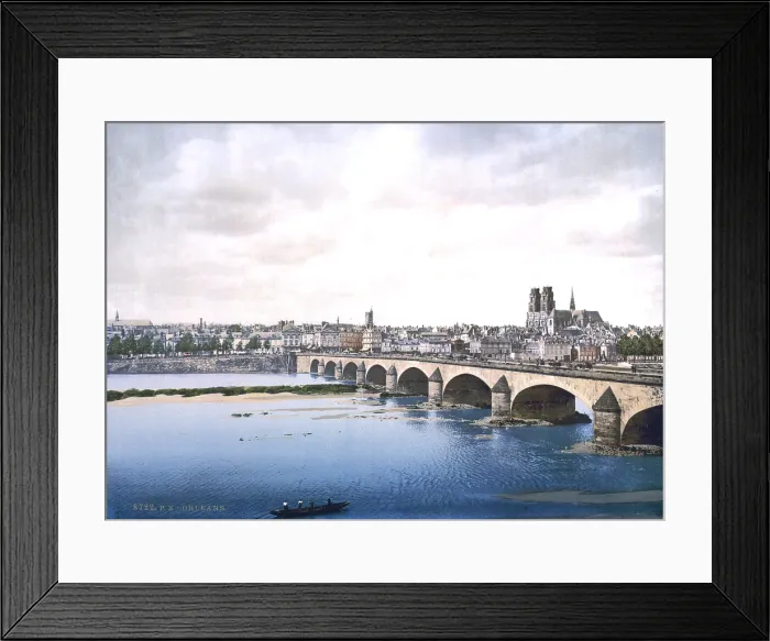 Framed Print : Joan of Arc, general view of Orleans, France, photochrom, 1890-1900