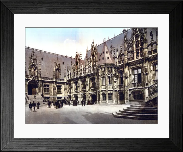 Framed Print : Joan of Arc, Palais de Justice, Rouen, France, photochrom, 1890-1900