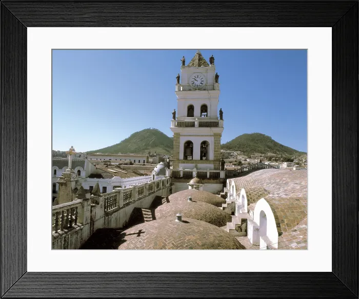 Framed Print : BOLIVIA. CHUQUISACA. Sucre. Domes of the cathedral. AISA / Everett Collection**US SALES ONLY**