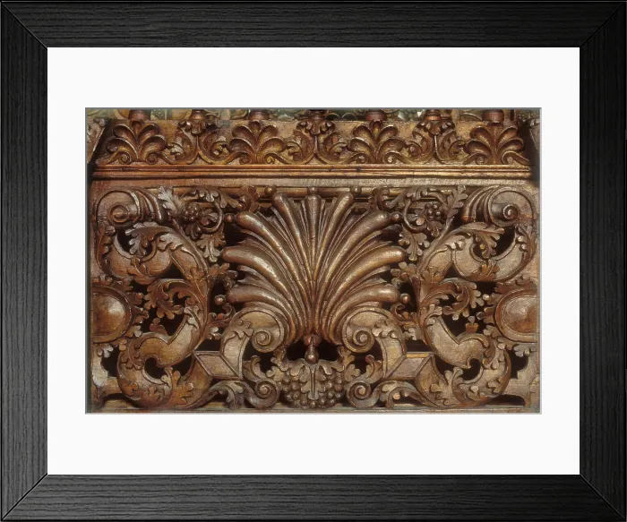 Framed Print : ECUADOR. Quito. Convent of San Agustn. Chapter Hall (1741). Decorative detail. Colonial baroque. Sculpture on wood. AISA / Everett Collection**US SALES ONLY**