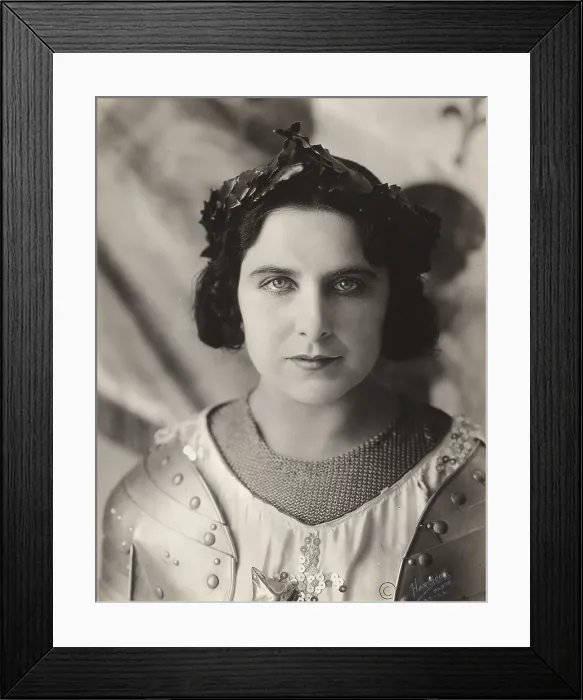 Framed Print : Geraldine Farrar (1882-1967), American actress, head and shoulders portrait, dressed in costume as Joan of Arc, 1916