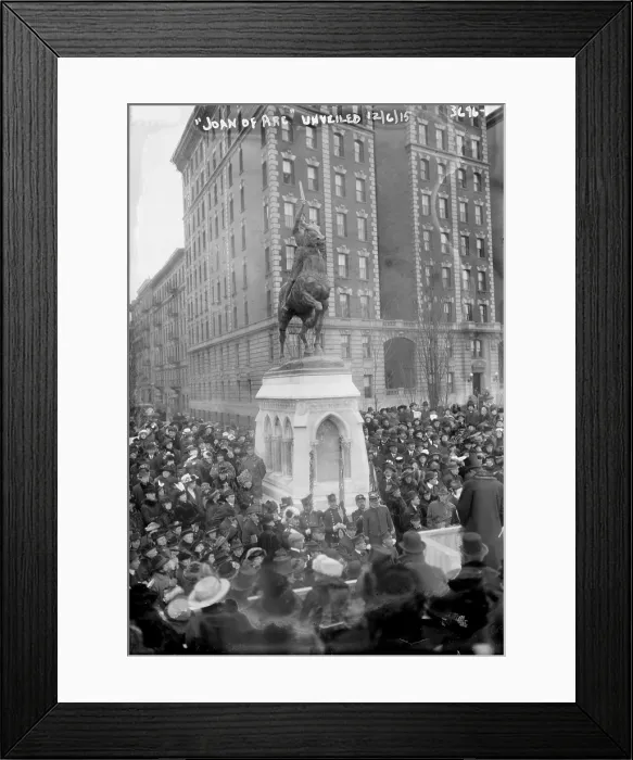Framed Print : The unveiling of the Joan of Arc Statue, in armor with sword raised, by Anna V Framed Print : The unveiling of the Joan of Arc Statue, in armor with sword raised, by Anna V