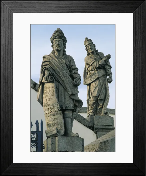 Framed Print : ALEIJADINHO, Antonio Francisco de Lisboa, also called (1738-1814). The Prophets. 1800-1805. BRAZIL. Congonhas do Campo. Church of Bom Jesus do Matosinhos Framed Print : ALEIJADINHO, Antonio Francisco de Lisboa, also called (1738-1814). The Prophets. 1800-1805. BRAZIL. Congonhas do Campo. Church of Bom Jesus do Matosinhos