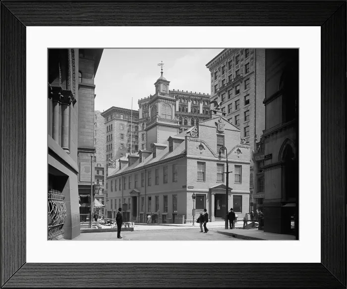 Framed Print : The Old State House, Boston, Massachusetts, by William Henry Jackson, circa 1890 Framed Print : The Old State House, Boston, Massachusetts, by William Henry Jackson, circa 1890