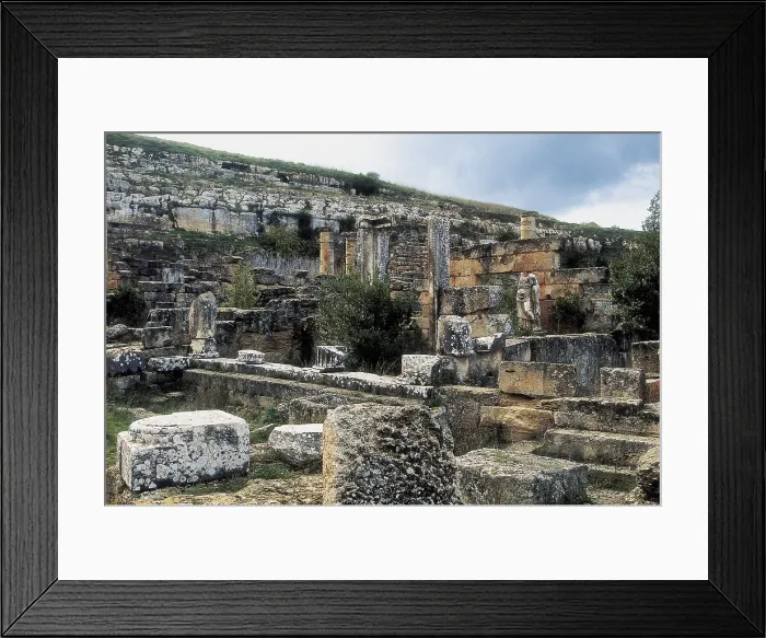 Framed Print : LIBYA. AKHDAR. Shahhat. Cyrene. Santuary of Demeter and Persephone. Greek art. Architecture. AISA / Everett Collection**US SALES ONLY**