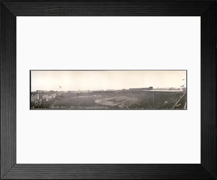 Framed Print : Fenway Park, Boston. Game 3 of the World Series. Boston Braves vs Philadelphia Athletics. Oct. 12, 1914
